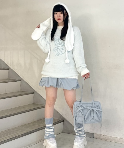 Whinny(ホワイニー)の「Whinny/とろとろ闇ウサギ(ニット/セーター・レディース・ブラック/グレー/ホワイト・FREE)」の15枚目の写真