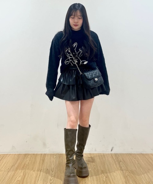 Whinny(ホワイニー)の「Whinny/とろとろ闇ウサギ(ニット/セーター・レディース・ブラック/グレー/ホワイト・FREE)」の18枚目の写真