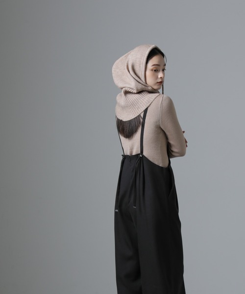 NANO universe（ナノユニバース）の「サロペットワイドパンツ（セットアップ可）（サロペット/オーバーオール・レディース・ブラウン/ベージュ/ブラック・FREE）」の19枚目の写真