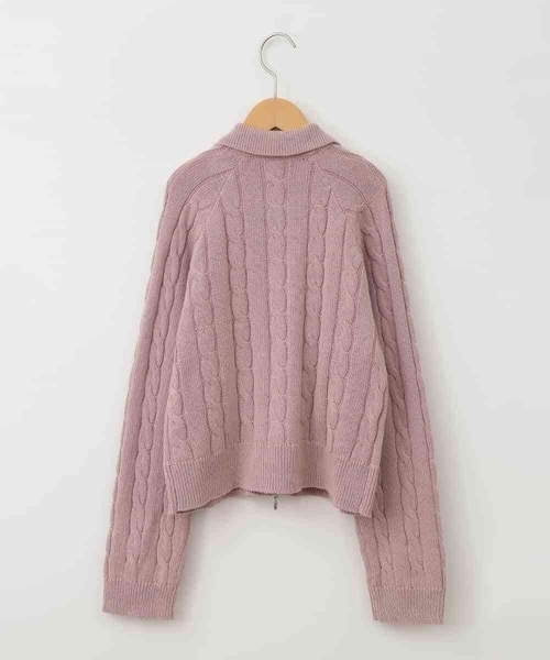 a.v.v（アーヴェヴェ）の「[140-150]襟付きダブルジップデザインニット（ニット/セーター・キッズ・アイボリー/ライトピンク・150/140）」の22枚目の写真