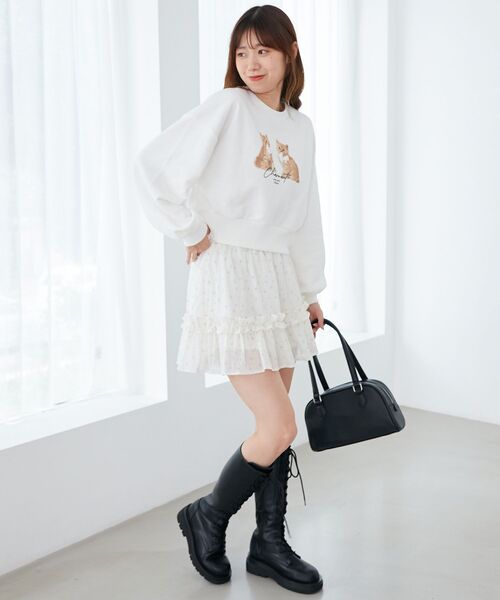 MAJESTIC LEGON(マジェスティックレゴン)の「アソートビジューネコスウェット(スウェット・レディース・C/B/A・MEDIUM)」の19枚目の写真