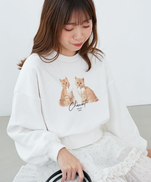MAJESTIC LEGON(マジェスティックレゴン)の「アソートビジューネコスウェット(スウェット・レディース・C/B/A・MEDIUM)」の21枚目の写真