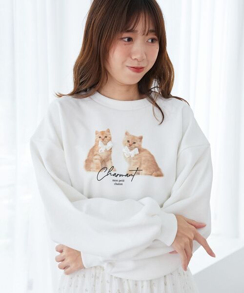 MAJESTIC LEGON(マジェスティックレゴン)の「アソートビジューネコスウェット(スウェット・レディース・C/B/A・MEDIUM)」の22枚目の写真