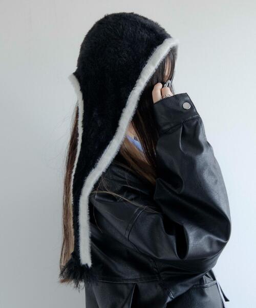 WEGO（ウィゴー）の「WEGO/ツートンバラクラバ（ニットキャップ/ビーニー・レディース・ブラック/ブラウン/ブルー/オフホワイト・FREE）」の9枚目の写真