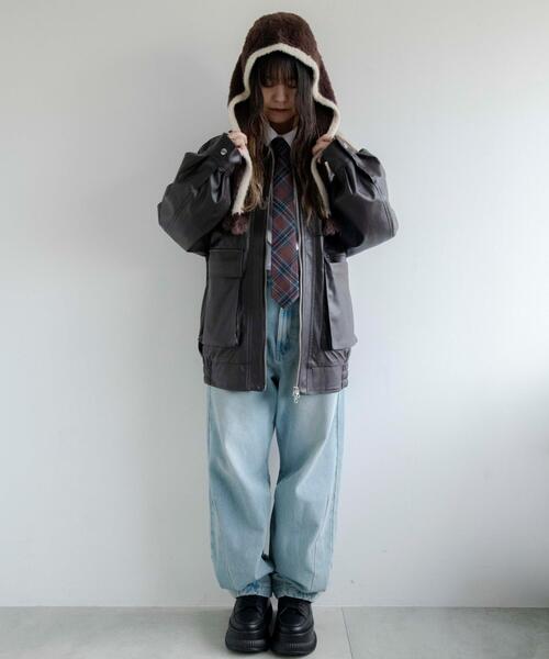 WEGO（ウィゴー）の「WEGO/ツートンバラクラバ（ニットキャップ/ビーニー・レディース・ブラック/ブラウン/ブルー/オフホワイト・FREE）」の10枚目の写真