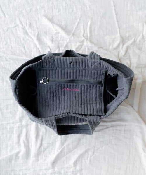 フェリシモMama（フェリシモママ）の「Ｍｏｒｅｄｄｅ　軽くて大容量　手ざわりが心地いいキルティングマザーズトートバッグ（マザーズバッグ・レディース・ライトベージュ/グレー系その他・ONE SIZE）」の21枚目の写真