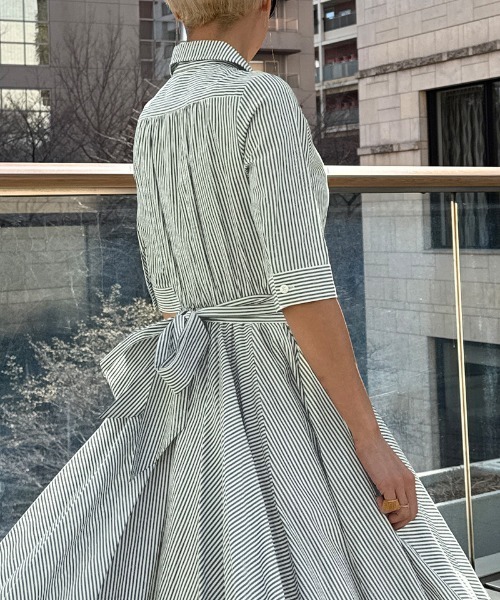 ジェンヌ　オードリールックドレス オードリールックストライプドレス｜JENNE(ジェンヌ)公式通販：パリ