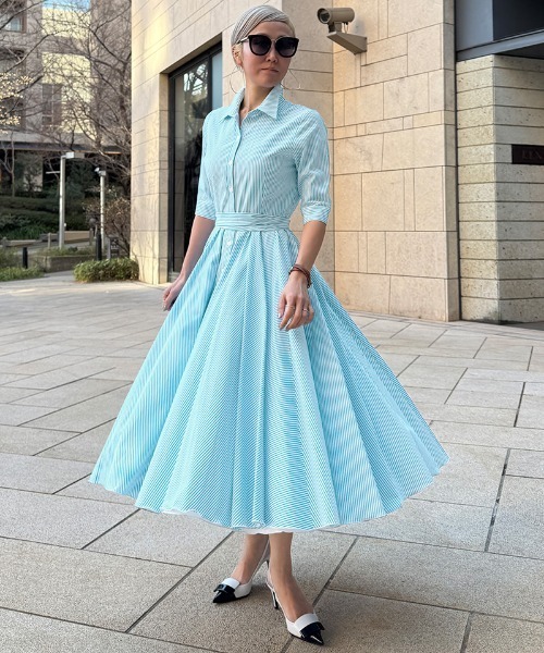 オードリールックストライプドレス（ワンピース）｜JENNE（ジェンヌ