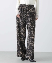 抽象柄ワイドイージーパンツ