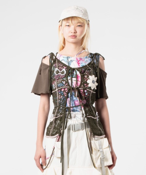 rurumu: キャミソール 新品 rurumu:（ルルムウ）の「rurumu:/ルルムウ/fairy grunge lace up