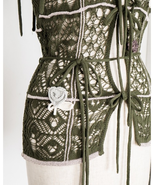 キャミソール rurumu:/ルルムウ/plants motif crochet camisole rurumu:（ルルムウ）の「rurumu:/ルルムウ/plants motif crochet