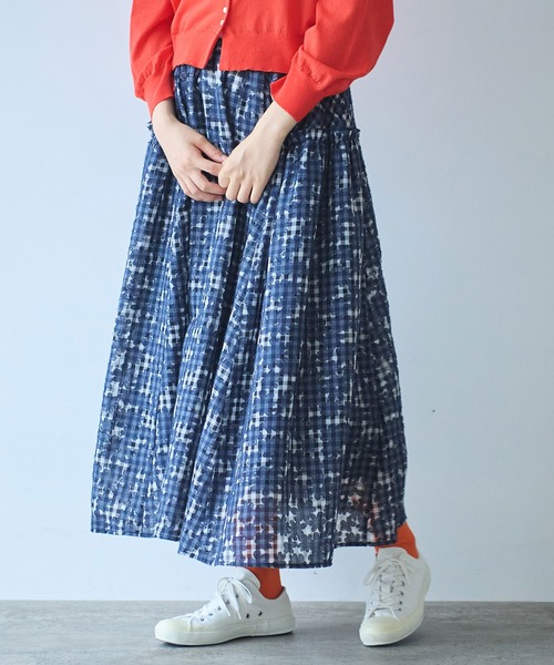 bulle de savon（ビュルデサボン）の「gingham×hana opal スカート