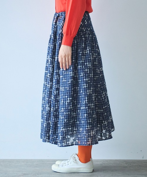 bulle de savon（ビュルデサボン）の「gingham×hana opal スカート