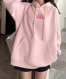 パーカー（ピンク/桃色系・バックプリント）ファッション通販