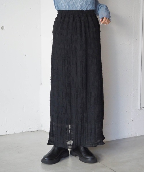 tiptop（ティップトップ）の「フリルレースシャーリングナロースカート（スカート・レディース・アイボリー/ブラック・FREE）」の19枚目の写真