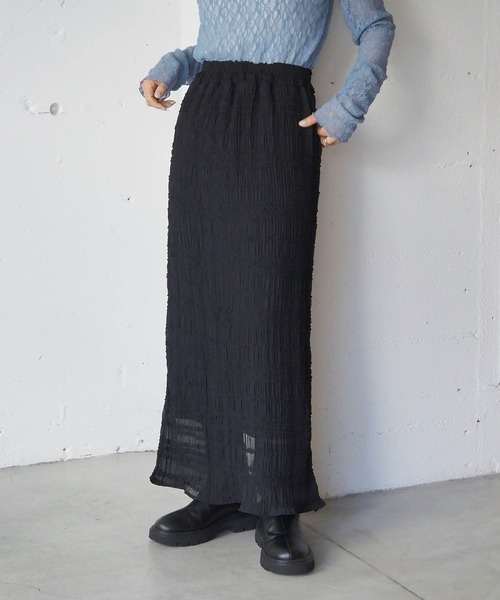 tiptop（ティップトップ）の「フリルレースシャーリングナロースカート（スカート・レディース・アイボリー/ブラック・FREE）」の20枚目の写真