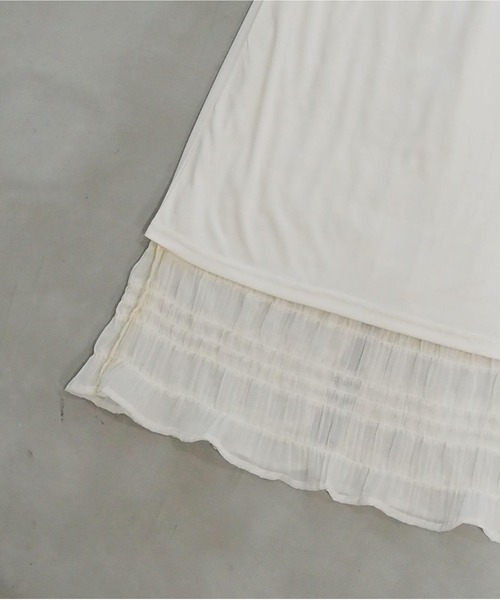 tiptop（ティップトップ）の「フリルレースシャーリングナロースカート（スカート・レディース・アイボリー/ブラック・FREE）」の17枚目の写真