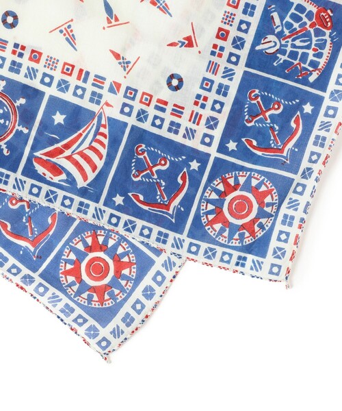 BINDU(ビンドゥー)の「【別注】BINDU / マリン バンダナ(バンダナ/スカーフ・レディース・ホワイト・ONE SIZE)」の2枚目の写真