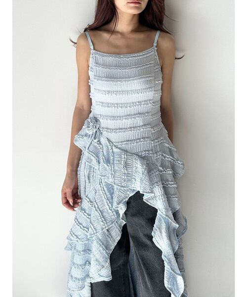 CELINE新品未使用アシンメトリーロングワンピース CALNAMUR（カルナムール）の「ROSE ASYMMETRIC HEM LONG OP/ローズ