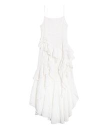 CALNAMUR（カルナムール）の「ROSE ASYMMETRIC HEM LONG OP/ローズアシンメトリーヘムロングワンピース（ワンピース）」