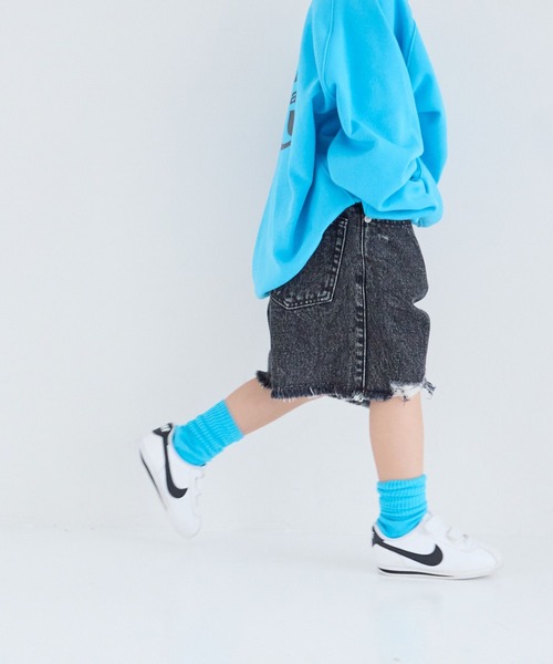 LOWRYS FARM（ローリーズファーム）の「デニムショートパンツ　259088（デニムパンツ・キッズ・ライトブルー/ブルー/ブラック・110cm/120cm/130cm/140cm/150cm）」の9枚目の写真