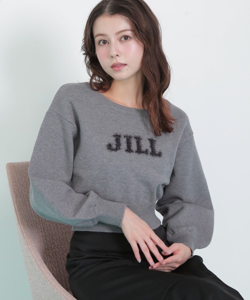 JILL by JILL STUART（ジルバイジルスチュアート）の「◇バリエ―ションジャガードロゴニット（ニット/セーター・レディース・ブルー/ホワイト系その他2/グレー/ブラック・FREE）」の3枚目の写真