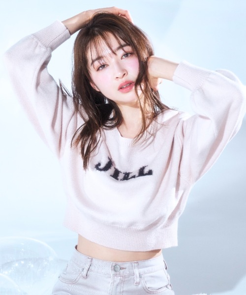【JILL by JILLSTUART】バリエーションジャガードロゴニット ジルバイジルスチュアート JILL by JILLSTUART バリエーション