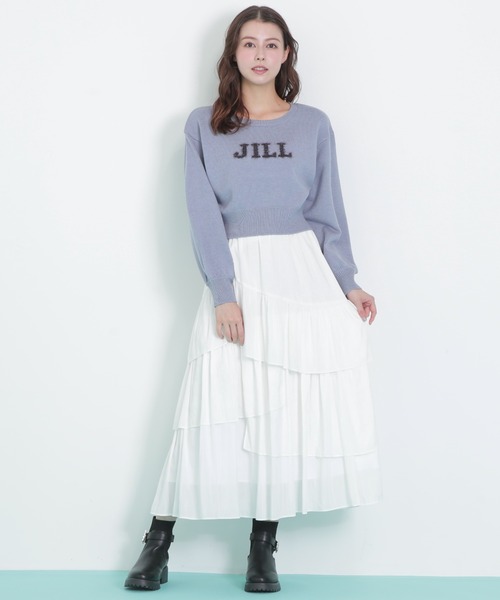 JILL by JILL STUART（ジルバイジルスチュアート）の「◇バリエ―ションジャガードロゴニット（ニット/セーター・レディース・ブルー/ホワイト系その他2/グレー/ブラック・FREE）」の7枚目の写真