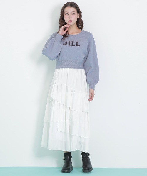JILL by JILL STUART（ジルバイジルスチュアート）の「◇バリエ―ションジャガードロゴニット（ニット/セーター・レディース・ブルー/ホワイト系その他2/グレー/ブラック・FREE）」の6枚目の写真