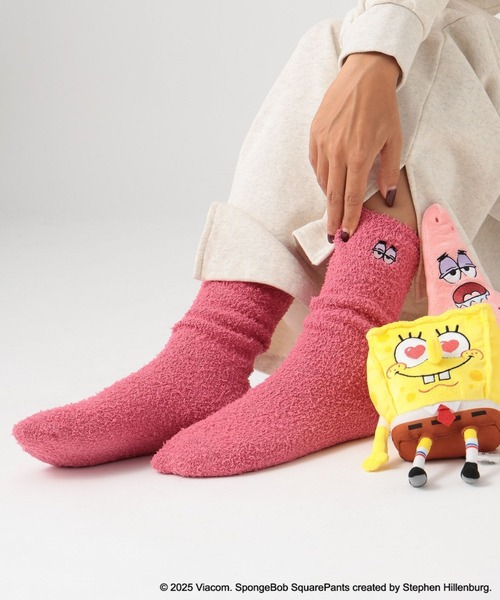 BAYFLOW（ベイフロー）の「【SpongeBob(スポンジ・ボブ)×BAYFLOW】ルームソックス（ソックス/靴下・レディース・イエロー/ピンク・0）」の3枚目の写真