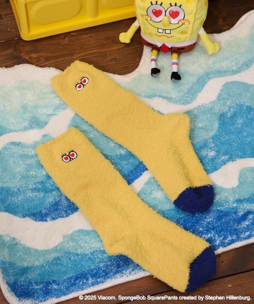 BAYFLOW（ベイフロー）の「【SpongeBob(スポンジ・ボブ)×BAYFLOW】ルームソックス（ソックス/靴下・レディース・イエロー/ピンク・0）」の6枚目の写真