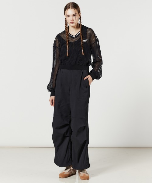 DOUBLE STANDARD CLOTHING(ダブルスタンダードクロージング)の「コーデュロイライクパラシュートパンツ(その他パンツ・レディース・オフホワイト/ブラック・36/38)」の14枚目の写真