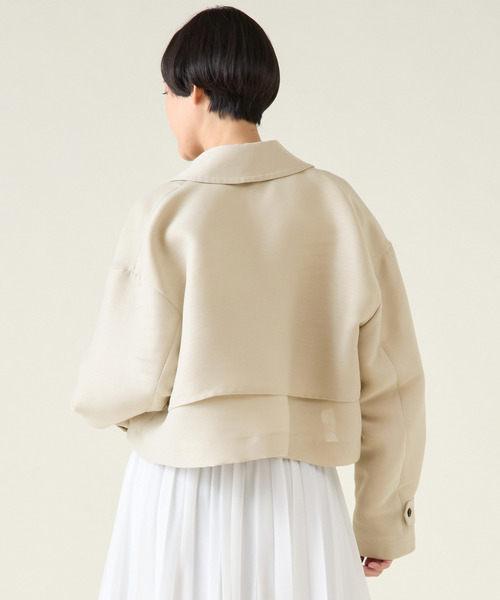 martinique（マルティニーク）の「ショートトレンチ（トレンチコート・レディース・ベージュ/ホワイト・FREE）」の4枚目の写真