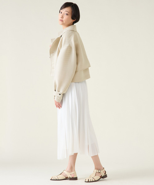 martinique（マルティニーク）の「ショートトレンチ（トレンチコート・レディース・ベージュ/ホワイト・FREE）」の7枚目の写真