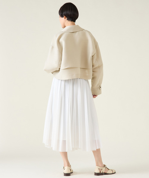 martinique（マルティニーク）の「ショートトレンチ（トレンチコート・レディース・ベージュ/ホワイト・FREE）」の8枚目の写真