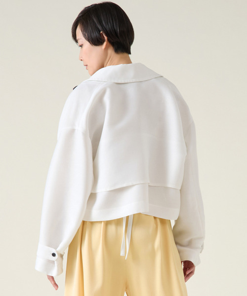 martinique（マルティニーク）の「ショートトレンチ（トレンチコート・レディース・ベージュ/ホワイト・FREE）」の9枚目の写真