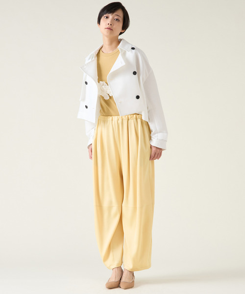 martinique（マルティニーク）の「ショートトレンチ（トレンチコート・レディース・ベージュ/ホワイト・FREE）」の10枚目の写真