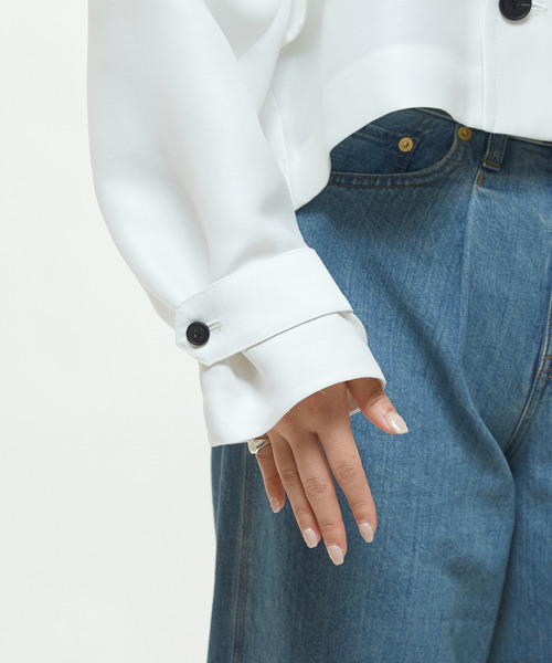 martinique（マルティニーク）の「ショートトレンチ（トレンチコート・レディース・ベージュ/ホワイト・FREE）」の17枚目の写真