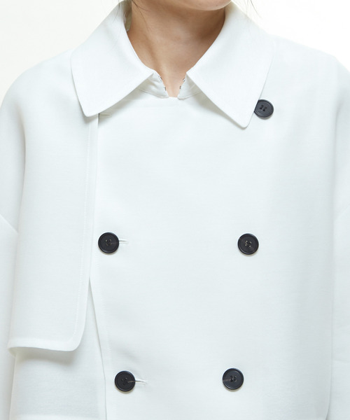 martinique（マルティニーク）の「ショートトレンチ（トレンチコート・レディース・ベージュ/ホワイト・FREE）」の19枚目の写真