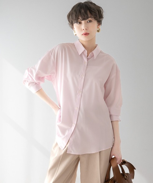 Elura（エルーラ）の「アイロンいらずレギュラーシャツ/253568（シャツ/ブラウス・レディース・ライトイエロー/ブラック系その他/ブルー/ライトブルー/ライトピンク/オレンジ/ベージュ/ネイビー・MEDIUM/SMALL/LARGE）」の8枚目の写真