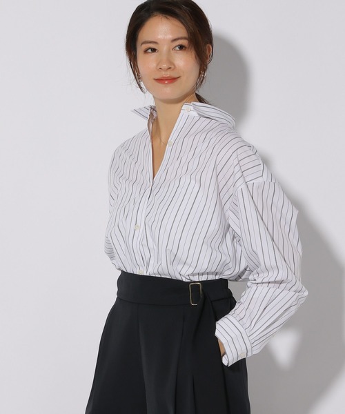 Elura（エルーラ）の「アイロンいらずレギュラーシャツ/253568（シャツ/ブラウス・レディース・ライトイエロー/ブラック系その他/ブルー/ライトブルー/ライトピンク/オレンジ/ベージュ/ネイビー・MEDIUM/SMALL/LARGE）」の13枚目の写真