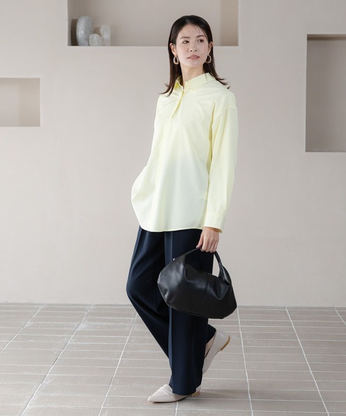 Elura（エルーラ）の「アイロンいらずレギュラーシャツ/253568（シャツ/ブラウス・レディース・ライトイエロー/ブラック系その他/ブルー/ライトブルー/ライトピンク/オレンジ/ベージュ/ネイビー・MEDIUM/SMALL/LARGE）」の22枚目の写真