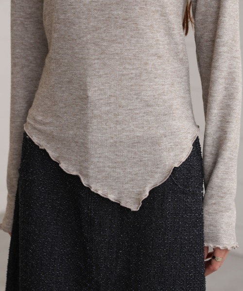 Bab（バブ）の「リボンメロートップス（Tシャツ/カットソー・レディース・オフホワイト/モカ/ブラック/グレー・M）」の12枚目の写真