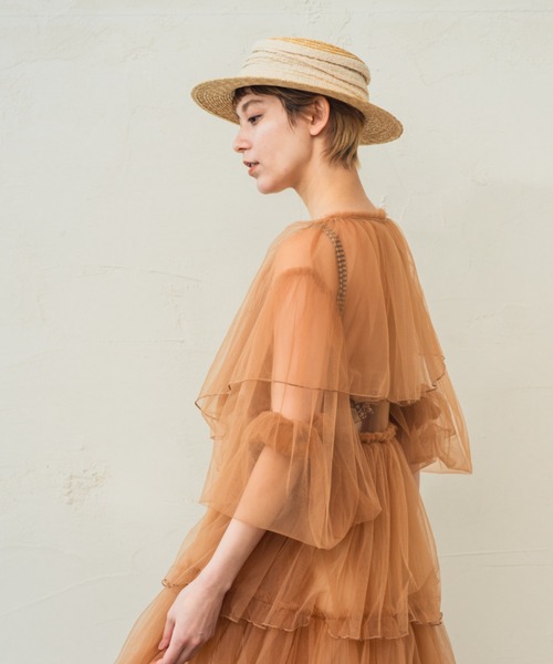 ORIENT（オリエント）の「PAJI【ﾊﾟｼﾞ】麦わらキャノチェハット（ハット・レディース・ブラック/ベージュ/パープル・FREE）」の4枚目の写真