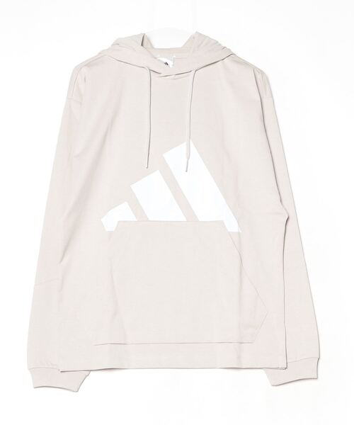 adidas（アディダス）の「アディダス adidas エッセンシャルズ ビッグロゴ シングルジャージーパーカー（パーカー・メンズ・ブラック/グレー/グレー×ホワイト・M/L/LL/3L/S）」の3枚目の写真