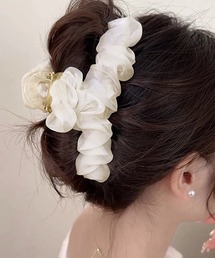 Lace Ladies（レースレディース）の「シュシュ風 シアー フリル ヘア バンスクリップ（バレッタ/ヘアクリップ）」