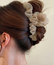 Lace Ladies（レースレディース）の「シュシュ風 シアー フリル ヘア バンスクリップ（バレッタ/ヘアクリップ）」