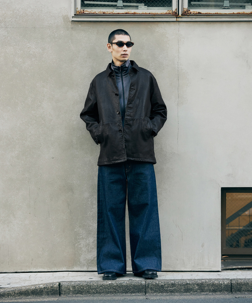 Schott × JOURNAL STANDARD カバーオール ネイビー M schott（ショット）の「【Schott / ショット】別注 レザー