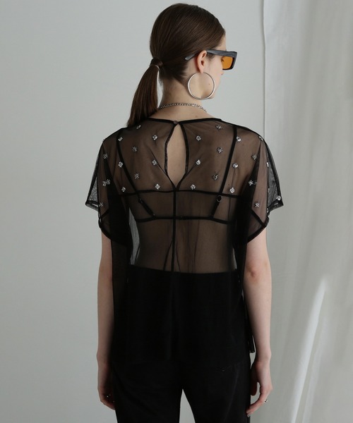 ROSE BUD（ローズバッド）の「チュールシアーブラウス（シャツ/ブラウス・レディース・ホワイト・ONE SIZE）」の18枚目の写真