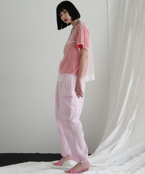 ROSE BUD（ローズバッド）の「チュールシアーブラウス（シャツ/ブラウス・レディース・ホワイト・ONE SIZE）」の3枚目の写真